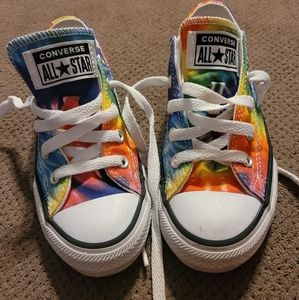 Tie-dye converse shoes